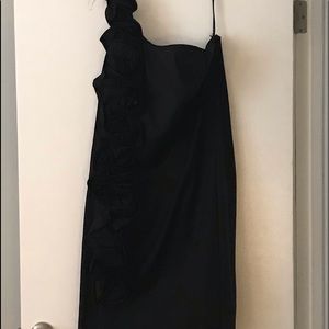 SNAP Black One Shoulder Cocktail Dress